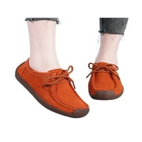 Gomelly Loafers Cipele za žene Flats Cipele čipke up casual cipele dame hodanje cipele cipele narančastom