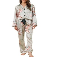 Cheibear ženske pidžama za spavanje majice za spavanje noćne odjeće salon za spavanje satelitski PJ