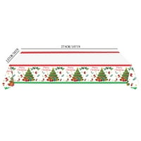 Moocorvic jednokratni stolnjak kreativni PVC božićni print Stolcloth dekor za stol