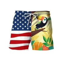 Cleance 4. jula Muškarci Kratka ljetna američka zastava Plaža Kratka nezavisnost DAN OGRANIČENA HAWAIAN