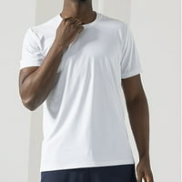 Ljetna oreck pola rukava tanke svilene svilene majice kratkih rukava Muška majica čvrste boje Sport