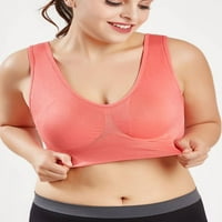 JustVH Womens Plus size Solid Coll Sports Bra Cup vrhovi