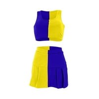 Odjeća suknje za žene Ljeto seksi patchwork skips rukava bez rukava MINI MINI A line Set za suknje tenisa