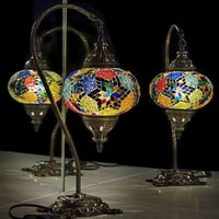 Turska svjetiljka, tiffany lampica mozaik vitraža boho marokanska stolna lampa, labud ručno radno radno