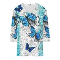 Meichang ženske bluze srušiti casual modne leptirske bluze za bluze rukave majice klasične majice za