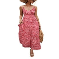 Capreze Beach Floral Maxi haljina za žene Ljeto casual duga haljina Split Lounge Nosite haljinu za odmor