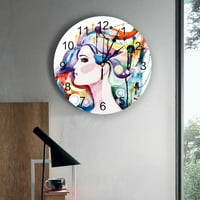 Žena Splash za kosu INT ART PVC Zidni sat Dekoracija dnevnog boravka Zidni sat Moderni dizajn Početna