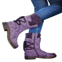 Ženske čizme gležnjače pamučne čizme za toplu snijeg zima čipkaste ravne čizme plus udobne cipele srednje