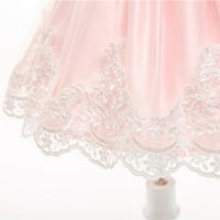 Sdjma Baby Girls čipke Bowknot Princess vjenčanica Svečana haljina + traka za glavu