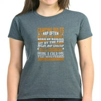 Cafepress - Majica pravila za kampiranje - Ženska tamna majica