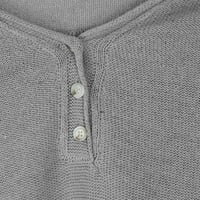 WHLBF Plus Veličine džemperi za žene, ženska ležerna gumba za dugulja dugih rukava pletene pulover V-izrez