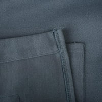 Smihono Clearence ženske plus veličina labavo klasična puna boja dugih rukava sa džepnim tipkama kapuljač