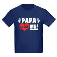 Cafepress - Papa me voli dečja tamna majica - dečja tamna majica