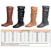 Tenmi Women Flat Boot Povucite na koljenu High Boots Slouchy zimske cipele Nasledna haljina Moda Comfort
