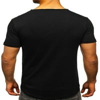 Niveer muške modne bluze s V-izrezom Muške boemske majice Henley izrez Street SOLID Ležerna majica