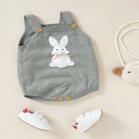 SUNISERY BABY Girl Boy Plit Rompers Bunny džemper bez rukava BodySuit kombinezon Moj 1. uskrsni odjeću
