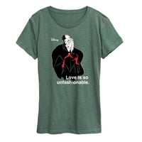 Disney Villains - Cruella de vil Ljubav nepotpuna - Ženska grafička majica kratkih rukava