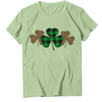 Štedne ženske košulje St.Patricke Clover Graphic Print Pulover Cosy Casual Tops Majice kratkih rukava