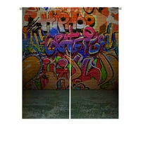 Street Art Graffiti Wall Urban Grunge vrata zavjesa za zavjese poklopac kuće Viseća veličina zavjesa