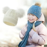 PXiakgy kape za žene šešir pom djevojke dječake HAT HAT kapa dječja pamučna pletena zimska obložena