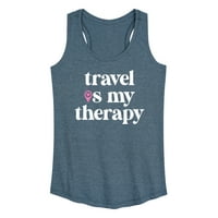 Instant poruka - Travel je moja terapija - Ženski trkački rezervoar