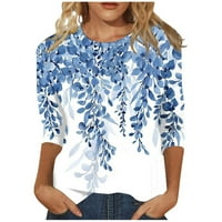 Fragarn Ljeto rukav majica Majica Pejzaž ukras uzorka za žene Tromjesečni pulover na četvero četvrtinu