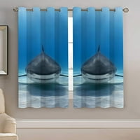 Shark Grommet Curtains Luksuzan unutarnji filtriranje zavjera za filtriranje dugim tretmanima Sobna