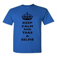 Budite mirni i uzmite selfieno kraljevsku kameru smiješna DT odrasla majica za majicu