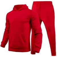 Haxmnou muškarci trenerke casual dukserice set hlače jakna muškog dukseva crvena xl