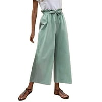 Ženske hlače Ljeto Pamuk Ležerne prilike Dugi visoki struk Ležerne prilike za svakodnevne pantalone