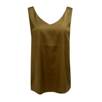 Camisole za žene dame modni rukavac bez rukava V izrez Lood Top Dame Solid Color Casual majica