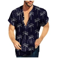 Feterrnal Muška ljetna plaža Casual Hawaiian Print Beach Style kratki rukav polo majica kratkih rukava za muškarce za muškarce