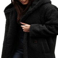 Justvh Žene Topli zimski plišani flannel kaput kaftan dugačak toplinski termički kaput od kaputa