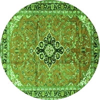 Ahgly Company u zatvorenom pravokutniku Medaljon Zeleni tradicionalni prostirke, 5 '8'