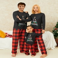 Wybzd Božićna porodica Pajamas Podudarni setovi Santa klauzula Ispis pidžama Xmas Sleepljeća Jammies