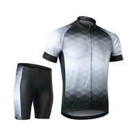 Lixada muškarci Biciklistički dres prozračne majice za kratke rukave i podstavljene kratke hlače MTB odijelo za odjeću