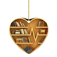 Kućni dekor Ljubitelji knjige Oblikovano srce Ovjesnica Privjesak akrilni ukras B