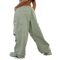 Ženske hlače za crtanje, elastični struk bočni džepovi Ležerne prilike ljetne proljetne sportske pantalone