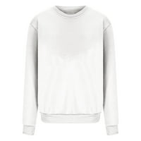 Rewentine Women Fall Winter Ležerne prilike dugih rukava s dugim kratkim majicama TODES Bluza White