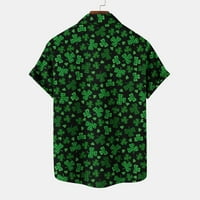 Muška majica Clearence Plus Veličina St. Patrick je otisnuo jedna džepna majica Ležerna košulja za tiskane
