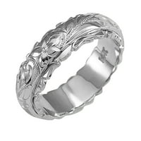 Miyuaadkai Prstenovi Sliver srebrni prstenovi elegantni vjenčanje zlato i nakit cvjetni prstenovi nakit