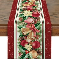Božićno stablo posteljina trkač kuhinje trpezarijski stol dekor seoskim trkačima stola za trpezarijski