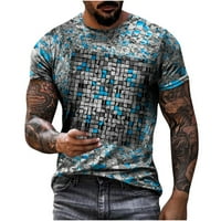 Muški 3D uzorci Košulje kratkih rukava Fashic CrewNeck Slim Fit Thirts Ležerne prilike Lagane rastezanje
