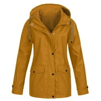 Lagana jakna za vjetar žene Žene jesenski zimski džepovi s kapuljačom s kapuljačom, vodonepropusne jakne