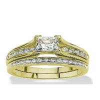 Njegova je njena princeza rez vjenčani prsten zli žuto pozlaćeni nehrđajući čelik