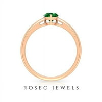 0.66ct Moissanite D VVS kruška rezani solitaire prsten 14K ružičasto zlato za žene za posebnu priliku