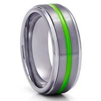 Vjenčani prsten, zeleni volfram, vjenčani prsten, volfram vjenčani prsten, zaručni prsten, udobnost
