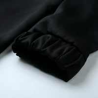 Cuekondy Žene Ležerne prilike sa čvrstim bojama sa dugim rukavima zastoj na ovratnik nagnut modni kaput