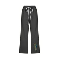 Sayhi nove ženske pantalone Udoban solidan elegantni pamučni casual labavi ravni džep lagani prozračni