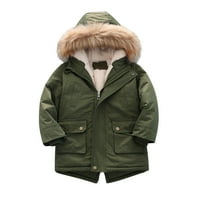FATTAZI dječji dječakov jaknu od pune obložene jakne debeli zimski kaput sa kapuljačom zimskim vodootpornim